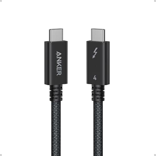 Anker Prime Thunderbolt 4 Cable, 3.3 ft USB C to USB C Cable, 240W Charging, 40Gbps Data Transfer, Supports 8K/4K Displays, for iPhone 16 Series, MacBook Air, iPad, Samsung (Thunderbolt 4-Certified) - Image 1