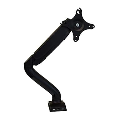Single Monitor Arm Desk Mount, Computer Monitor Arm Mount w/2 USB Ports Adjustable Height Single Riser, Universal Clamp, Computer Riser, Work from Home Accessories - Image 5