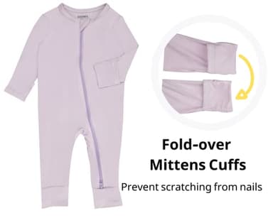 GUISBY Rayon Romper Baby Boy, 2 Piece Long Sleeve Footless Rompers, 2 Way Zipper Sleeper 12-18 Months - Image 3
