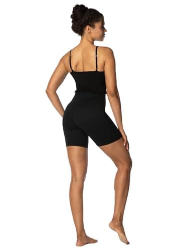 Sunzel Sunzfly Crossover Biker Shorts for Women, V Criss Cross High Waist Yoga Workout Gym Shorts with Tummy Control 6" Inseam Black Medium - Image 5