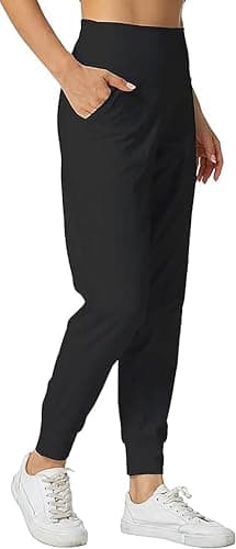 Rrosseyz Joggers Pants for Women-Quick Dry Sweatpants with Pockets for Athletics Casual Outdoor (Dark Grey, L) - Image 4