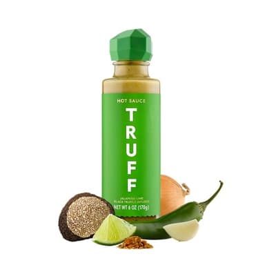 TRUFF Jalapeño Lime Hot Sauce, Gourmet Hot Sauce with Black Winter Truffles, Green Jalapeño Peppers, Black Truffle Oil, Unique Flavor Experience in a Bottle, 6 oz. - Image 1