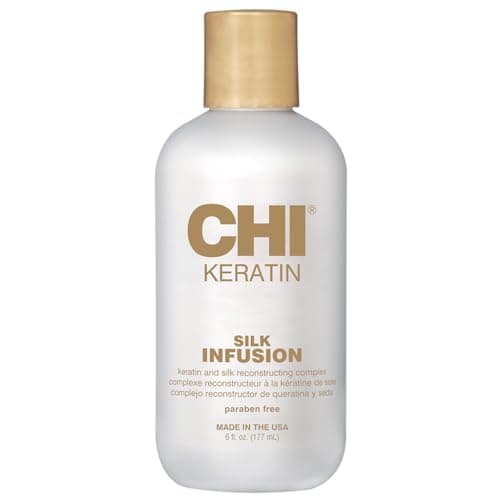 CHI Keratin Silk Infusion, Hydrating Hair Serum For Restoring Softness & Shine, Helps Dry, Damaged Hair, Sulfate-free, 6 Oz - Image 1