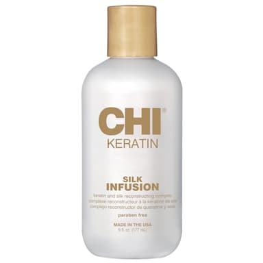 CHI Keratin Silk Infusion, Hydrating Hair Serum For Restoring Softness & Shine, Helps Dry, Damaged Hair, Sulfate-free, 6 Oz - Image 1
