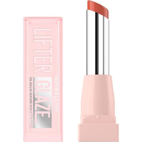 Maybelline Lifter Glaze Oil Balm with Hyaluronic Acid and Hydrating Oil Blend, Lip Balm with 24HRs of Smooth, Moisturizing Shine, Caramel Glow (Sheer Light Brown Nude) - Image 1