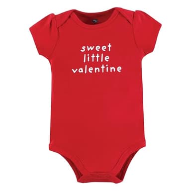 Hudson Baby Infant Girl Cotton Bodysuits, Valentine Hearts, 12-18 Months - Image 3