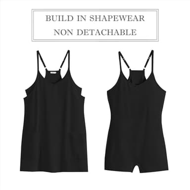 Prinbara Women Athletic Tennis Dress Summer Workout Sports Mini Romper Dress Built in Shapewear Shorts Sundress 2025 Outfits Black Large - Image 6