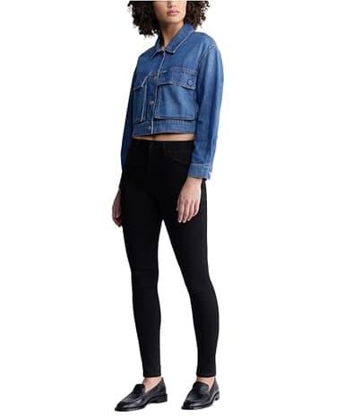 Buffalo David Bitton Women's Teagan Boxy Cropped Denim Jacket, Authentic Worn - Image 6