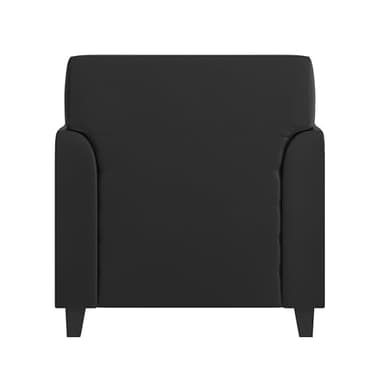 Flash Furniture Hercules Diplomat Series LeatherSoft Upholstered Side Reception Chair, Lobby Chair with Cushions and Flared Arms, Black - Image 5