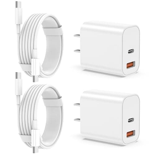 iPhone 17 16 Charger Fast Charging, 20W USB C Wall Charger Block with 6ft Type C to C Cable Cord for Apple iPhone 17/17 Pro/17 Pro Max/17 Air/16/16 Plus/16 Pro/16 Pro Max/15/15 Pro Max/iPad Pro/Mini - Image 1