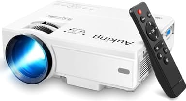 AuKing Projector, 2025 Upgraded Mini Projector, Full HD 1080P Home Theater Video Projector, Compatible with HDMI/USB/AV/Smartphone/TV Box/Laptop - Image 1