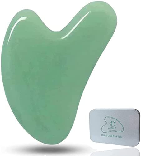 Ditind Gua Sha, Jade Stone Gua Sha Massage Tool, Guasha Tool for Face and Body Skin Massage. Gua Sha Set for Toxins Prevents Wrinkles for SPA Acupuncture, Therapy Trigger Point Treatment. - Image 1