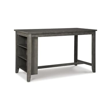 Signature Design by Ashley Caitbrook Rustic Counter Height Dining Table with Storage, Dark Gray - Image 1