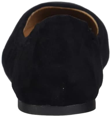 Amazon Essentials Women's Belice Slip On Ballet Flat, Black Microsuede, 9 - Image 3