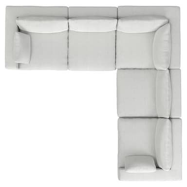 SIMPLIHOME Jasmine Corner Sectional Modular Sofa in Performance Fabric, Cloud Grey, 125-inches Wide, Handcrafted Contemporary-Style L-Shaped Couch for Living Room - Image 9