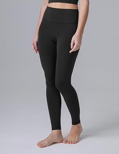 Colorfulkoala Dreamlux No Front Seam Leggings for Women 28" Inseam, High Waisted Buttery Soft Full Length Yoga Pants (XXL, Black) - Image 4
