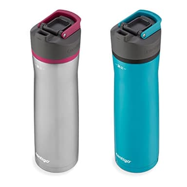 Contigo Cortland Chill 2.0 Vacuum-Insulated Stainless Steel Water Bottle Spill-Proof Lid Preserves Temperature for Hours 24oz 2-Pack Juniper & Dragonfruit Ideal for Travel and Daily Use - Image 2