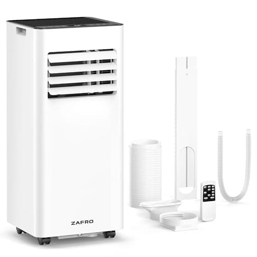 ZAFRO 8,000 BTU Portable Air Conditioners, 4 Modes Portable AC Unit with Fast Cooling/Energy Efficient/Remote/24Hrs Timer for Bedroom/Dorms/Indoor Rooms, White - Image 1