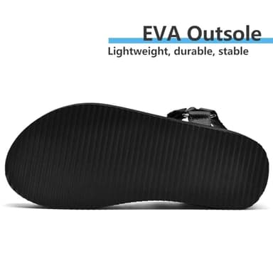 Ustogi Women's Platform Sport Sandals for women Arch Support Hiking Walking Athletic Beach Water Sandal Orthotic Adjustable Comfortable Summer Cute sandalias de mujer (9 Women, BlackWhite) - Image 4