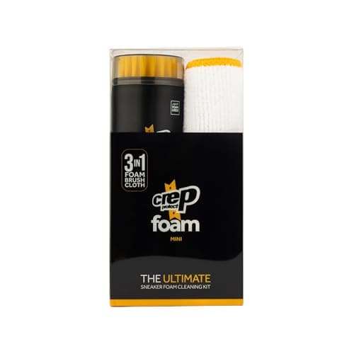 Crep Protect Foam Mini Shoe Cleaner - On the Go Sneaker Cleaning Foam with Built In Brush & Microfiber Cloth - Quick & Travel Size Cleaner - Image 1