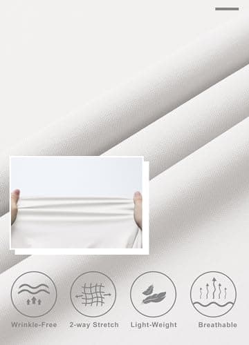 Libin Men's Golf Pants Classic Fit Stretch Work Dress Pants 29" Business Casual Pants Lightweight Trousers Comfy Lounge Office Clothes, White, 40W x 29L - Image 4