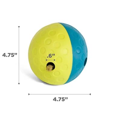 Outward Hound by Nina Ottosson Treat Tumble Interactive Puzzle Ball Dog Toy, Level 1 Beginner, Blue, Small (4.75" Diameter) - Image 7