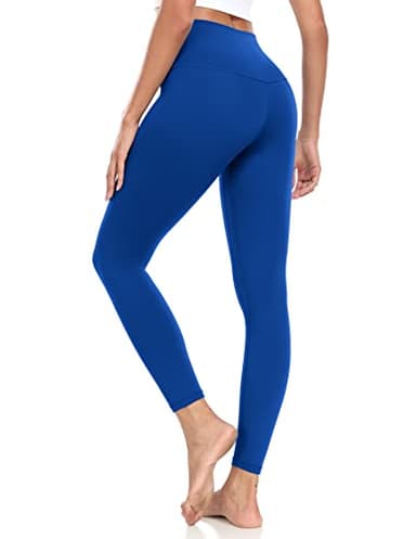 Colorfulkoala Women's High Waisted Tummy Control Workout Leggings 7/8 Length Ultra Soft Yoga Pants 25" (S, Sapphire Blue) - Image 3