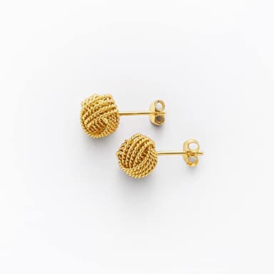 Amazon Essentials Yellow 14K Gold Plated Sterling Silver Twisted Love Knot Stud Earrings , (previously Amazon Collection) - Image 2