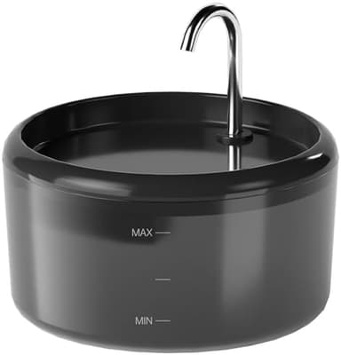 Cat Water Fountain for Cats Indoor: 80oz/2.4L Cat Fountains for Drinking - Quiet Pet Watering Bowls for Cats Inside - Black Kitten Waterer Supplies - for Small and Medium Animals - Image 3