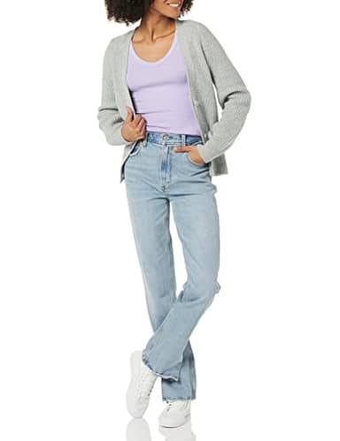 Amazon Essentials Women's Slim-Fit Short-Sleeve V-Neck T-Shirt, Pack of 2, Black/Lavender, XX-Large - Image 5