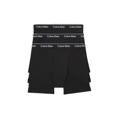 Calvin Klein Men's Cotton Classics 3-pack Boxer Brief, 3 Black, Large - Image 1