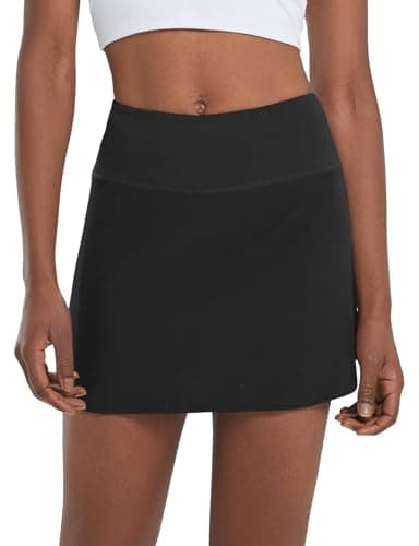 baleaf Pleated Tennis Skirt Skorts Skirts for Woman High Waisted Lightweight Athletic Golf Workout with Shorts Pockets Black Medium - Image 2