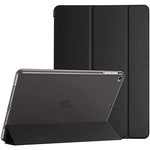 ProCase Smart Case for iPad 9.7 Inch iPad 6th/5th Generation, iPad Air 2/Air 1, Slim Soft TPU Stand Smart Cover for iPad 9.7 2018 2017 Model iPad Air 2 Air 1 -Black - Image 1