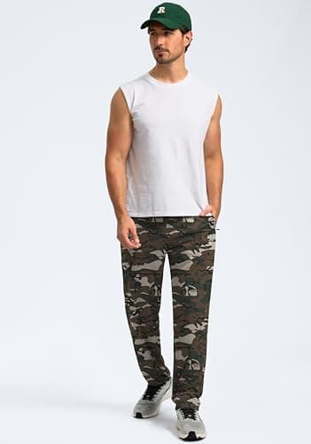 G Gradual Men's Sweatpants Mesh Lightweight with Zip Pockets Breathable Quick Dry Athletic Pants for Workout Running (Green Camo, Small) - Image 7