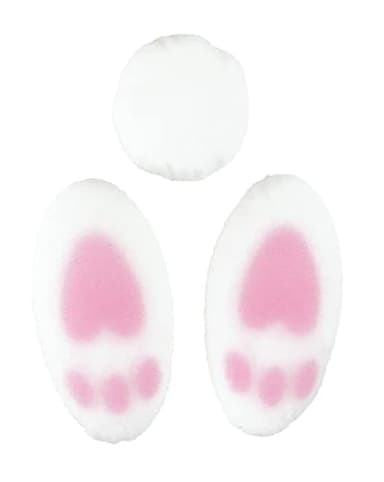 Lucks Dec-Ons Molded Sugar Cake Top, Bunny Tails and Toes Set, 3/4-1 1/2 Inch, 40 Count - Image 1