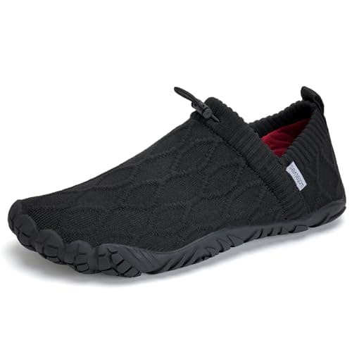 WateLves Barefoot Water Shoes Women Men Minimalist Comfortable Walking Shoes Beach Outdoor Running Sneakers (Black,37) - Image 1