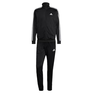 adidas Men's Sportswear Basic 3-stripes Tricot Track Suit, Black, X-Large - Image 1