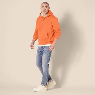 Amazon Essentials Men's Hoodies, Sherpa-Lined Pullover, Orange, Small - Image 5