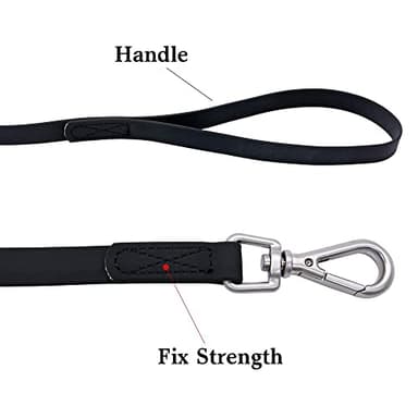 Waterproof Dog Training Leash 50FT 30FT 15FT 10FT 5FT Heavy Duty Recall Long Lead for Large Medium Small Dogs (15FT, Black) - Image 2