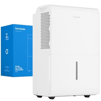 hOmeLabs 50 Pint Wi-Fi Dehumidifier for up to 7,000 Sq Ft Rooms (MAX 120 Pint at 95°F, 90% RH) – Powerful Humidity Control for Large Rooms and Basements - Image 1