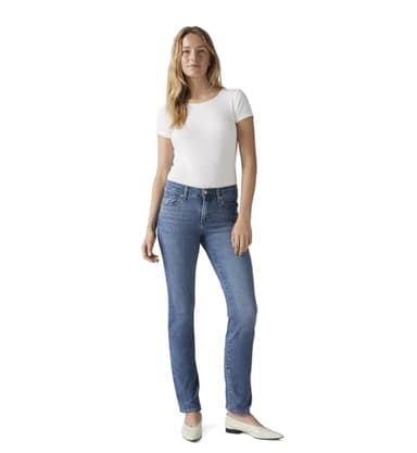 Levi's Women's Classic Straight Jeans (Standard and Plus), (New) Lapis Speed, 33 Short - Image 4