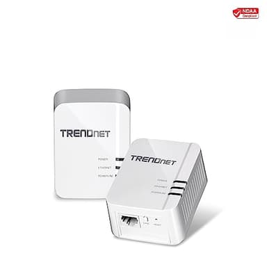 TRENDnet Powerline 1300 AV2 Adapter Kit, Includes 2 x TPL-422E Powerline Ethernet Adapters, IEEE 1905.1 & IEEE 1901, Gigabit Port, Range Up to 300m (984 ft), Simple Installation, White, TPL-422E2K - Image 3