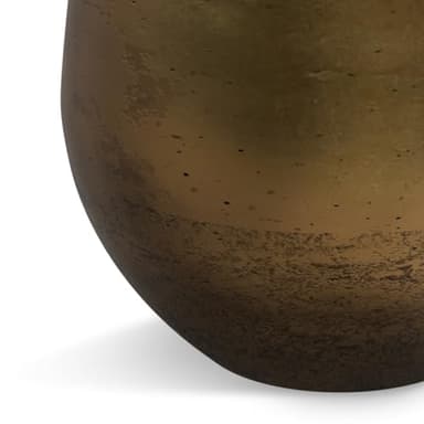 SIMPLIHOME Clement Cast Aluminum Side Table, 15.25" Round, 24" Tall, Black Nickel/Antique Brass, Industrial Hourglass Design for Living Room - Image 8