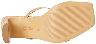 The Drop Women's Avery Square Toe Two Strap High Heeled Sandal, Cork, 9 - Image 4