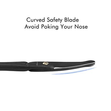 LIVINGO 3.75" Premium Nose Hair Scissors, Curved Safety Blades with Rounded Tip for Trimming Small Details Facial Hair, Ear Hair, Eyebrow (Black) - Image 4