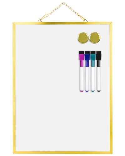 VUSIGN Small Dry Erase White Board, 16" X 12" Portable Aluminum Frame Mini Whiteboard, Magnetic Board for Wall, Office, Home, Kitchen, School. - Image 1