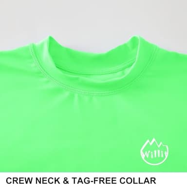 Willit Boys Rash Guard Swim Shirt Baby/Toddler Long Sleeve UPF 50+ Sun Protection SPF Quick Dry Shirt Fluorescent Green 18-24 Months - Image 4
