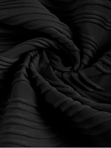 ZAFUL Textured Sarong Coverups for Women Tie Side Beach Sarong OneSize 4-Black - Image 4