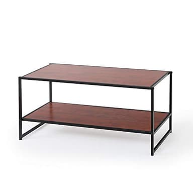 ZINUS TV Stand with Shelf, 40 Inch, Red mahogany wood grain - Image 5