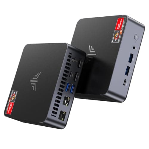 KAMRUI AM21 Mini Gaming PC Ryzen 9 6900HX (Up to 4.9Ghz), Mini Desktop Computer, 16GB DDR5 4800 MHz 512GB SSD, Dual LAN, Dual NVMe PCIe 4.0 SSD Slots, WiFi 6, BT5.2, 4K@60Hz ，Business, Office, Home